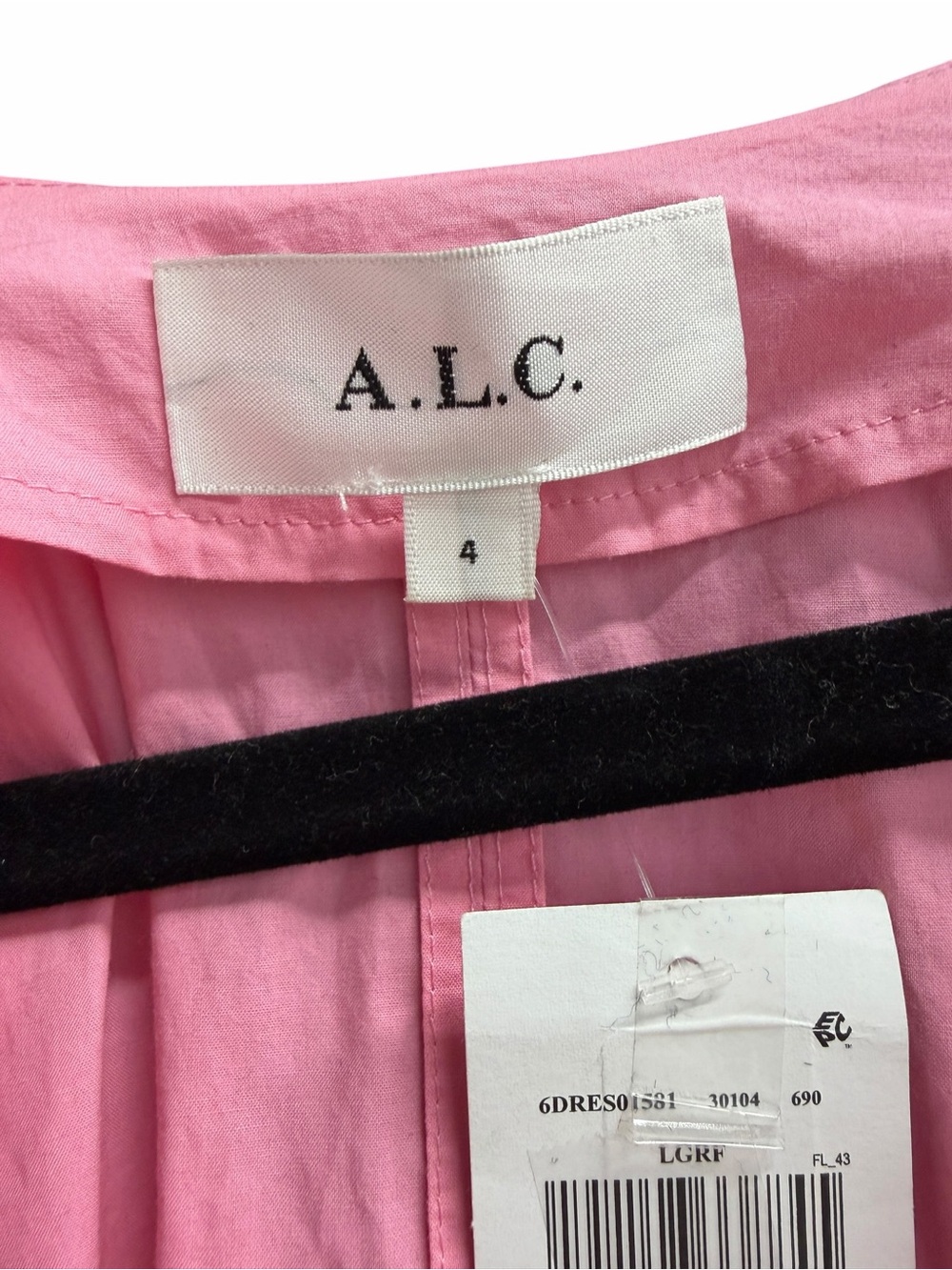 A.L.C. Camila Mini Dress Pink Tiered Short Puff Sleeve A-Line Spring Size 4 - Picture 10 of 11